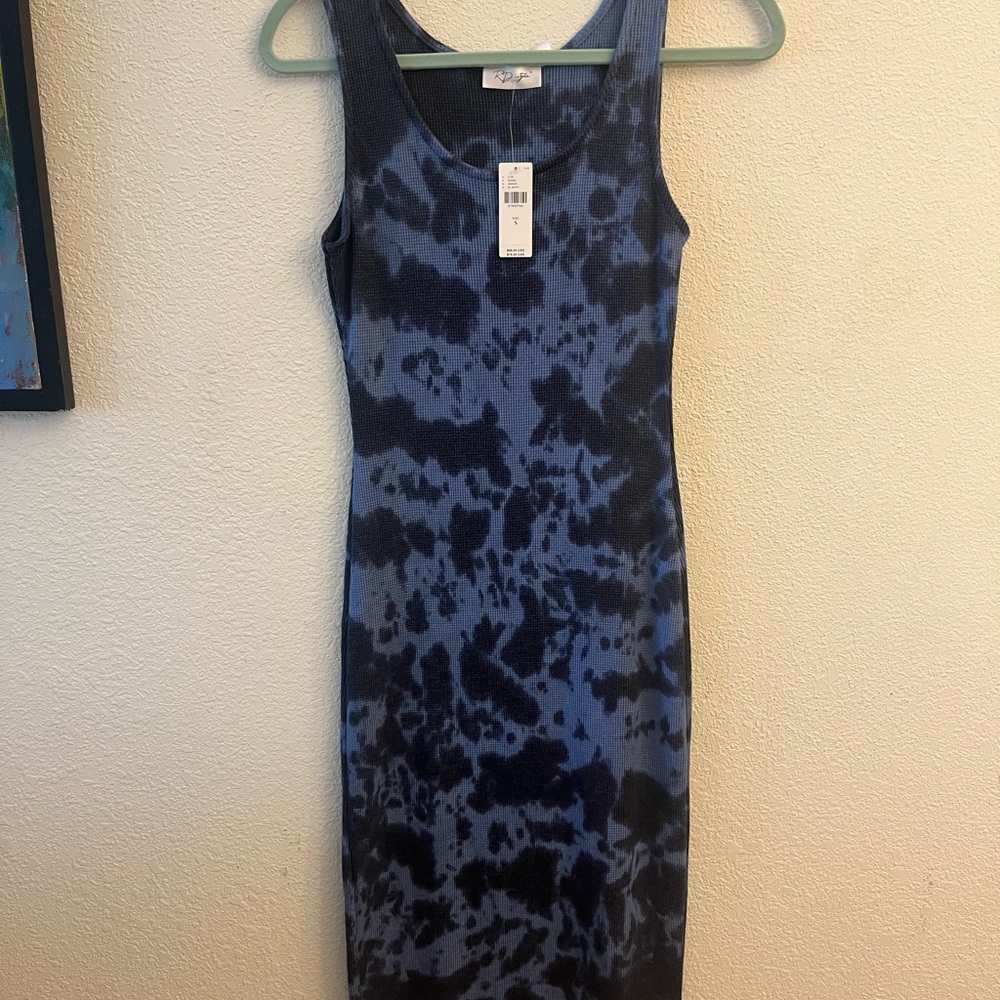 Anthropologie Blue Midi Dress Elegant Timeless Design